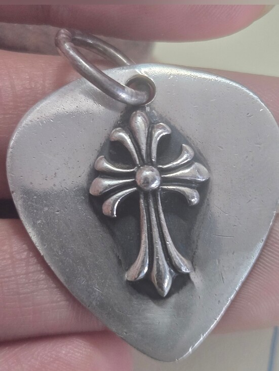 Chrome Hearts Other - Sterling Silver Cross Guitar Pick Pendant - Chromehearts Inspired